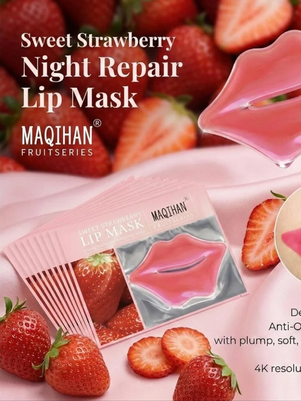 Strawberry Bright Lip Mask SET OF 30PCS